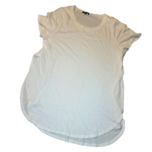 ambiance short sleevewhite tee with split sides - 1X